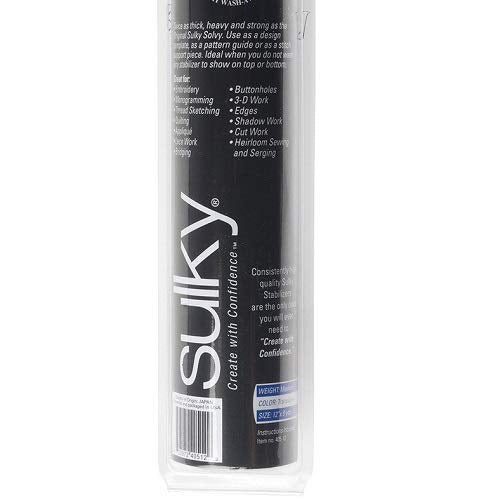 Sulky Super Solvy Water Soluble Roll stabilizer, x 9 yd, 12" x9yd - NewNest Australia