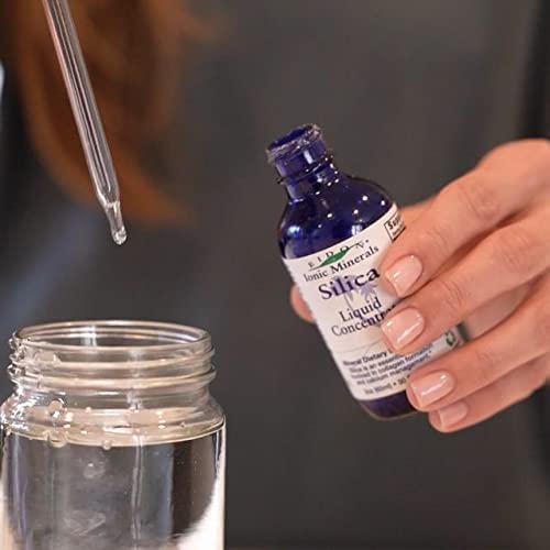 Eidon Liquid Silica Mineral Concentrate - Silica Supplement for Hair & Collagen Production, Vegan, Gluten-Free, Natural, Bioavailable, Ionic, No Artificial Colors or Preservatives - Silica Drops, 2 Ounce Bottle - NewNest Australia