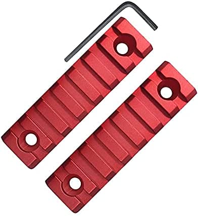 Gotical 2 Pieces of 5 Slots and 2 Pieces of 7 Slots Key mod Lightweight Aluminum Red Slots (Pack of 2 - 5 and 7 Slot ) Pack of 2 - 5 and 7 Slot Rails - NewNest Australia