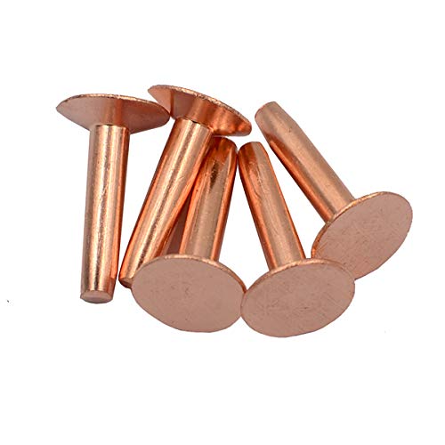 DGOL 50 Sets Shinning #9 Size 9 Red Copper Burrs Rivets Washers 3/4 inch (19mm) Long #9 3/4" - NewNest Australia