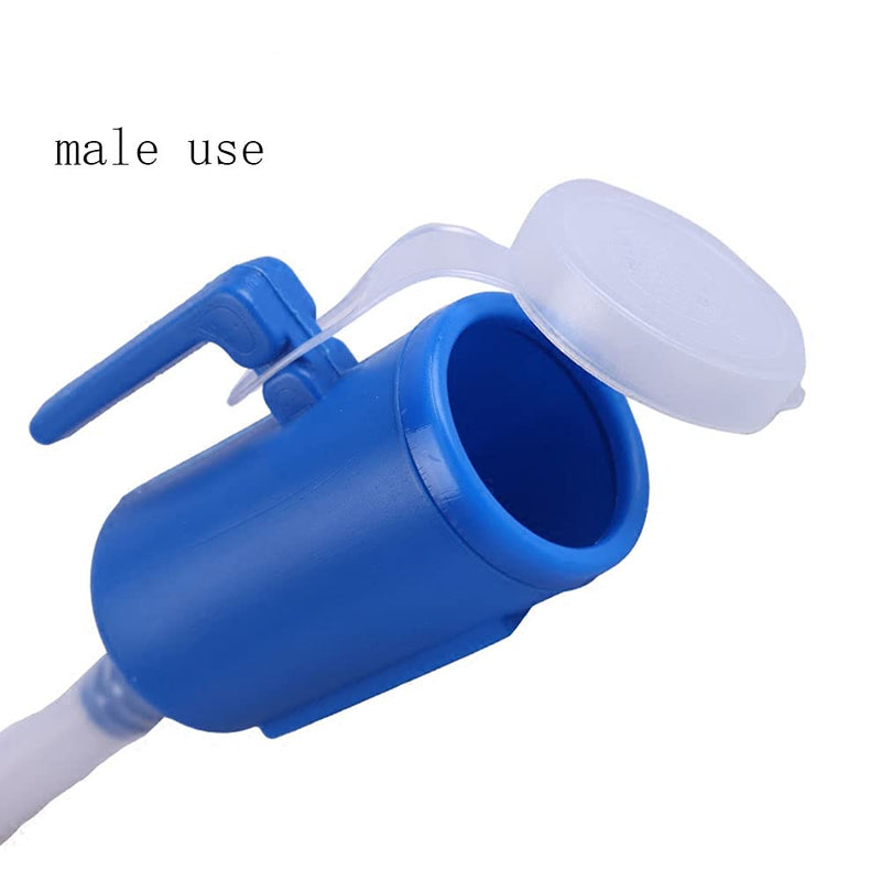 testyu Urinal Bottle Unisex, 2000ML Reusable Urinal Portable Spill Proof Plastic Pee Bottle Large with Hose Screw Lid and Clean Brush for Car Home Toilet Travel Camping (White) White - NewNest Australia