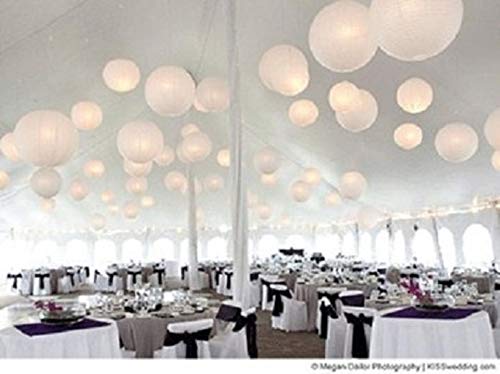 Pack of 20 Chinese White Hanging Paper Lantern in 4” 6” 8” 10” 12” Great for Wedding and Party Decorations - NewNest Australia
