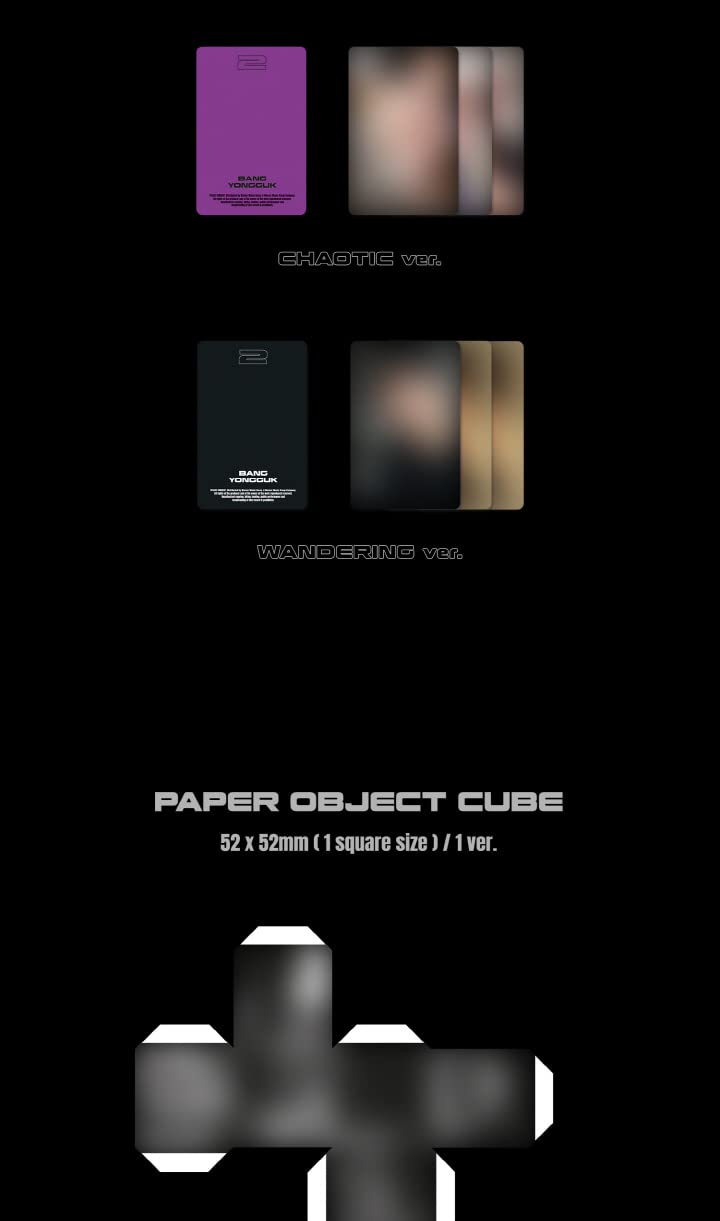 B.A.P Bang Yongguk 2 2nd EP Album Chaotic Version CD+1p Poster+64p PhotoBook+1p Lenticular Card+1p PhotoCard+1ea Paper Object Cube+1p Ticket+Tracking Kpop Sealed - NewNest Australia