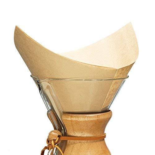 Chemex Bonded Unbleached Pre-Folded Square Coffee Filters, 100 Count - NewNest Australia