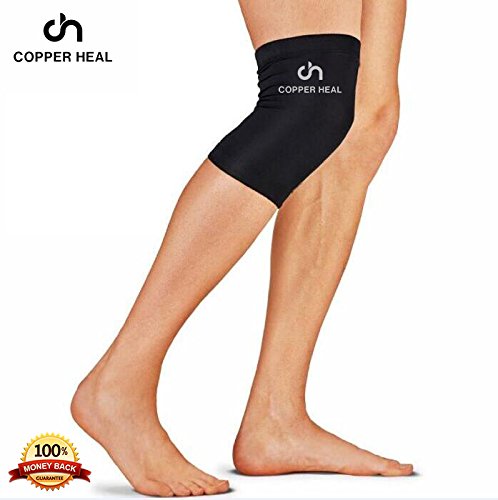 COPPER HEAL Knee Compression Sleeve - BEST Medical Recovery Knee Brace GUARANTEED with Highest Copper Infused Content to Support Stiff Sore Muscles and Joints, Meniscus Tear & Patella Stabilizer Strap M - NewNest Australia