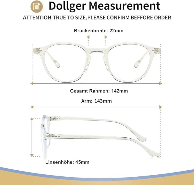 Dollger blue light filter glasses, computer glasses without prescription, anti-blue light, classic round frame gaming glasses for women and men, black transparent and white leopard - NewNest Australia