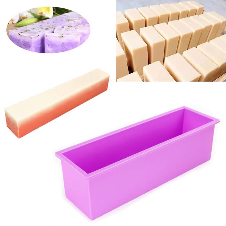 DD-life Flexible Rectangular Soap Silicone Mold Candle Making for Homemade Soap Crafts-Set of 2 2-pack Silicone Mold - NewNest Australia
