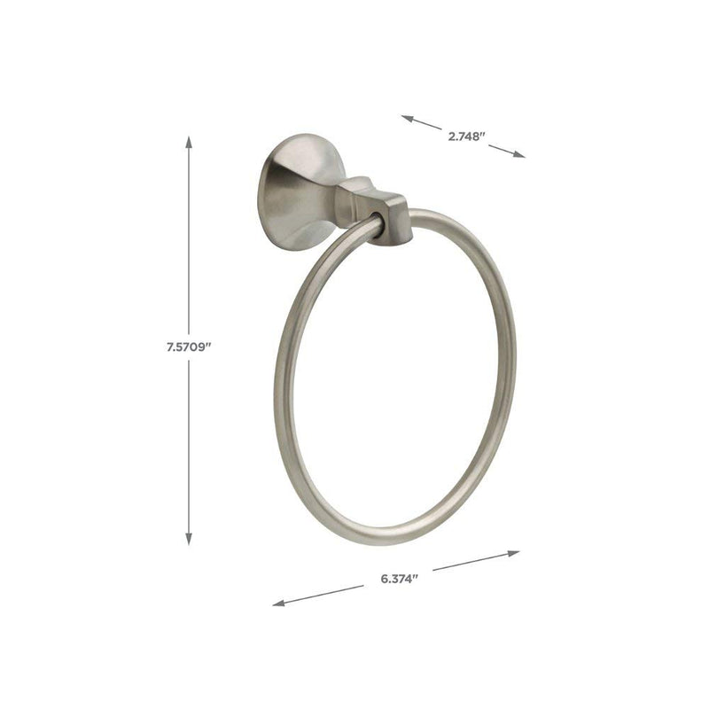 Delta 76446-SS Ashlyn Towel Ring, Stainless Steel Brilliance Stainless, 2.25 x 7.57 x 6.38 inches Brilliance Stainless Steel - NewNest Australia