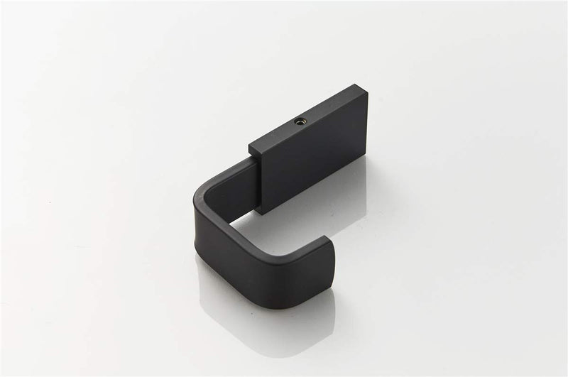 NewNest Australia - Flybath Coat Hook Brass Robe Towel Hooks Contemporary Style Matte Black Finish Wall Mounted - 1 Pack 