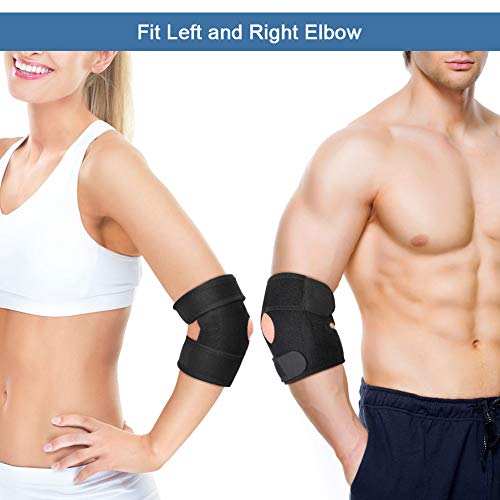 Yosoo Health Gear,Tennis Elbow Bandage With Compression Pad, Elbow Brace, Tennis Elbow Brace, Breathable Elbow Support Strap With Double Spring Stabilizer, Elbow Splint Supports Strong Velcro Straps - NewNest Australia