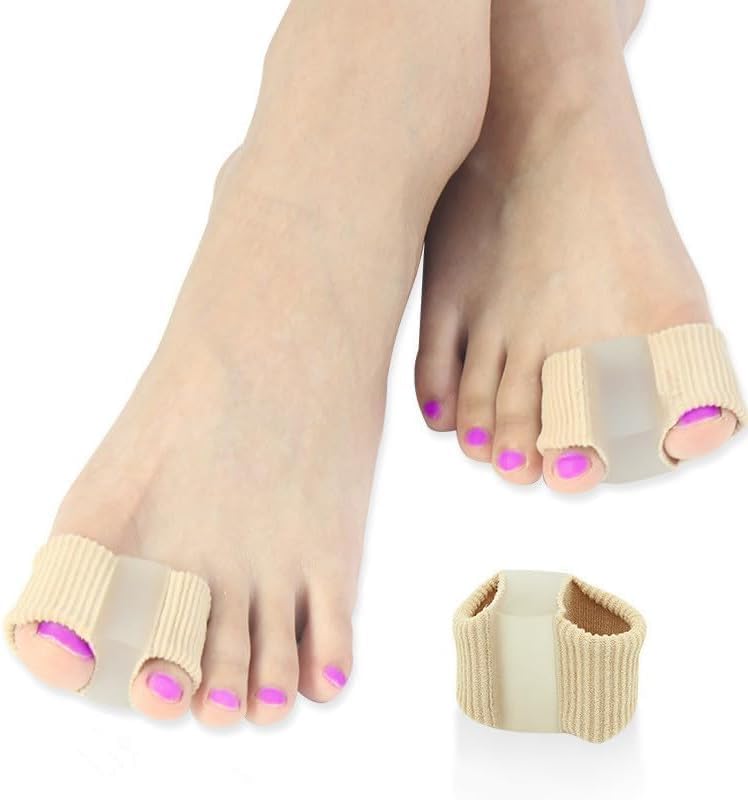 Pack of 2 toe separators bunion for hallux valgus correction with 2 foot straps, gel toe spacer for bunion pain and overlapping toes hammer toe - NewNest Australia