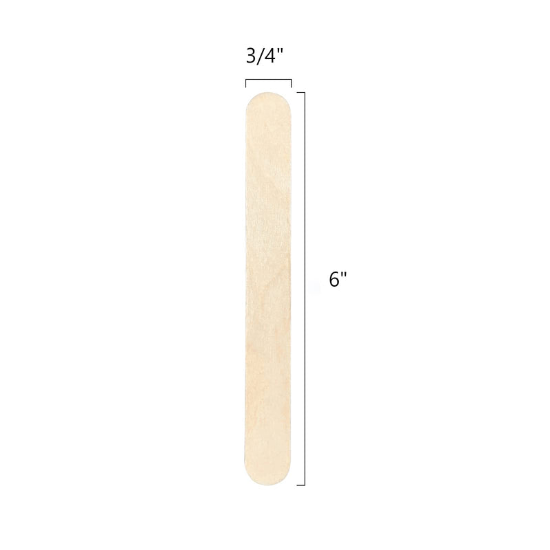 100Pcs Jumbo Wooden Craft Sticks Wooden Popsicle Craft Sticks Stick 6” Long x 3/4”Wide Treat Sticks Ice Pop Sticks for DIY Crafts，Home Art Projects, Classroom Art Supplies - NewNest Australia