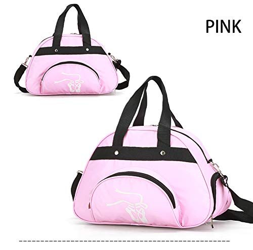 WEISIPU Nylon Dance Duffle Bag - Girls Garment Shoe Dance Sports Bags Ballet Slippers (Pink) Pink - NewNest Australia