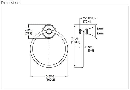 Pfister BRBMG1K BRB-MG1K Northcott Towel Ring in Brushed Nickel - NewNest Australia