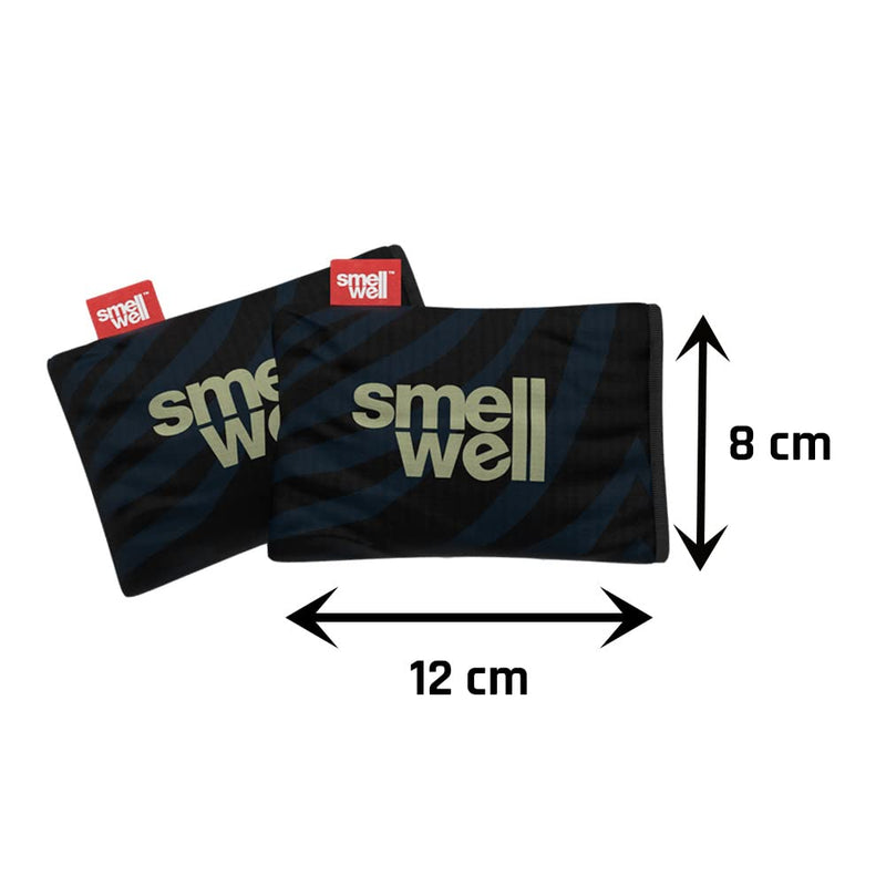 SmellWell Odour Eliminating Air Purifying Bags (2 Pack | 100g) Activated Bamboo Charcoal Air Freshener for use from Gym to Car to Home (Black Zebra, Original) - NewNest Australia