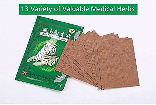 MQ Pain Relief Patches White Tiger Balm Plaster Vietnam Heat Pain Relief Back Pain Neck Shoulder Legs Muscle Lumbar Arthritis Rheumatism (40 Patches / 5 Packs) - NewNest Australia