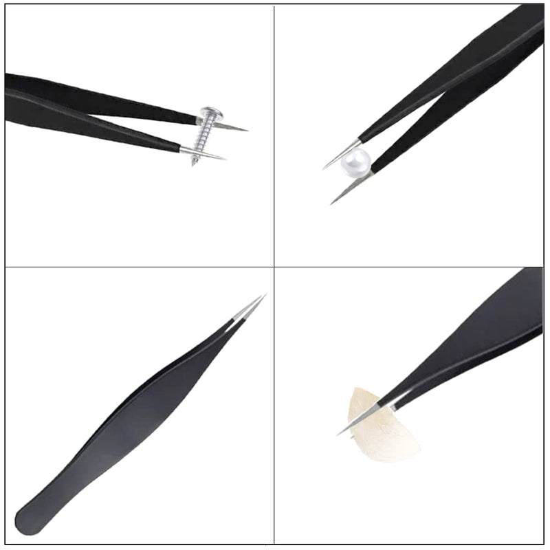 Tweezers, pointed tweezers, stainless steel tweezers, multifunctional tweezers, eyebrow removal tweezers, stainless steel tip blackhead remover - NewNest Australia