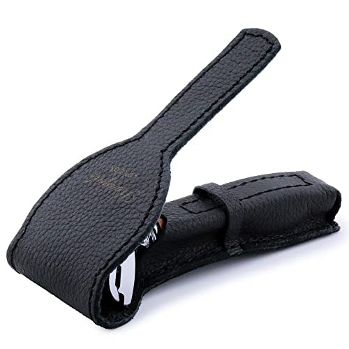 Haryali London safety razor leather case - wet razor protection genuine leather - leather case for razors - handmade leather case - NewNest Australia