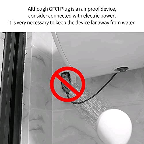 GFCI Replacement Plug Assembly 3-Prongs 15Amp 3-wires with Ground Fault Circuit Interrupter Safety RCD Protection for Pool Pump, Power Pressure Washer, Air Conditioner, Hair Dryer and So On (Black) - NewNest Australia