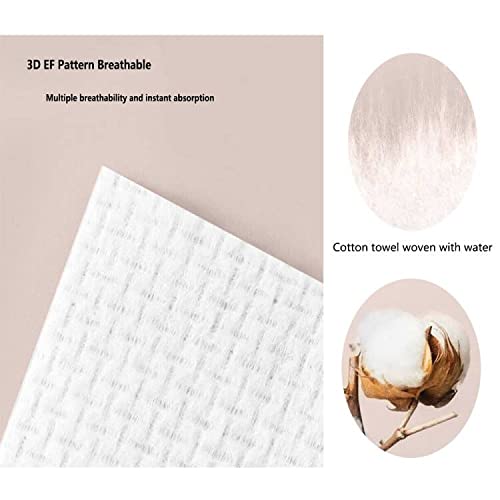 Ruihua 1 Pack 100% Soft Cotton Disposable Cleaning Face Towel,Facial Cleansing Cotton Non-woven Cotton Wet and Dry wash Towel,Multi-purpose Disposable Face Towel,Removing Makeup and Clean - NewNest Australia