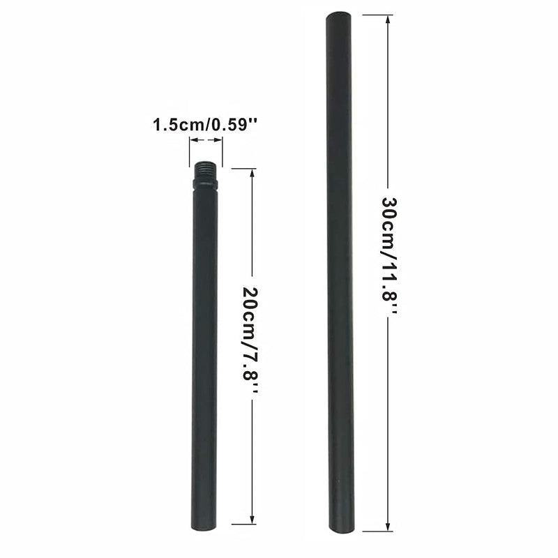 KCO Lighting Chandelier Light Extension Poles Black Accessory Stem Kit Down Rod Pack of 2 (Black) - NewNest Australia