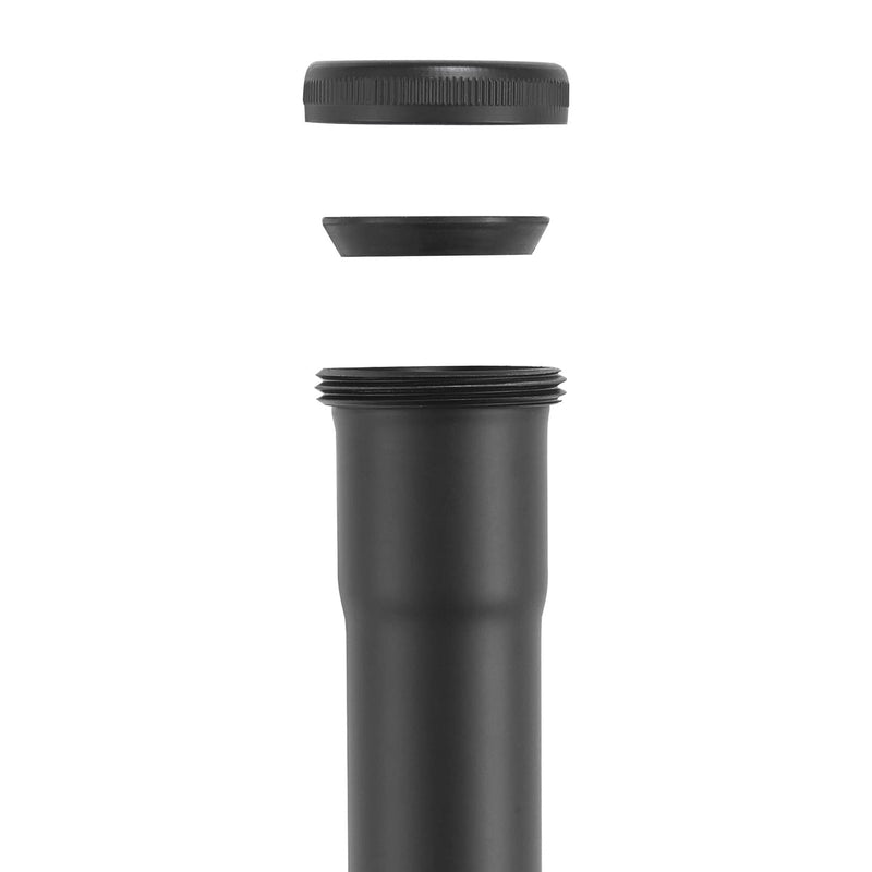 Brass Slip Joint Extension Tube 1-1/4” OD x 12” with Nut and Rubber Washer, P Trap Extension Tube, Sink Drain Tailpiece Tube Extension, Matte Black - NewNest Australia