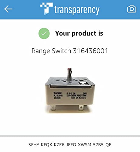 Interruttore Di Controllo Bruciatore Per Stufe Frigidaire - Ricambio Nuovo Modello 316436000/811458