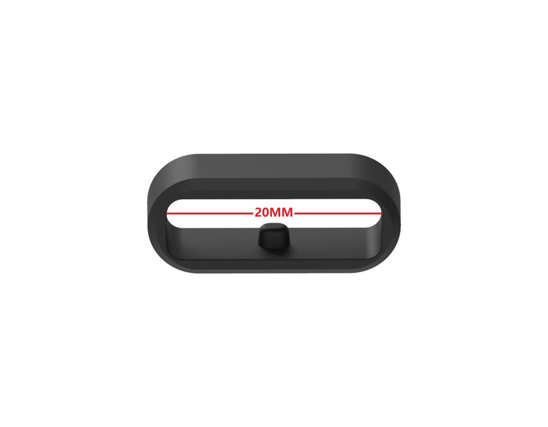 Fastener Ring Compatible for Garmin Vivoactive 3/Venu/Forerunner 645 245/Vivomove,Vivomove HR,Vivomove 3/Fenix 6S Fenix 5S Bands(Pack of 6) Silicone Connector Security Loop for Galaxy Watch Active 2 6-black - NewNest Australia