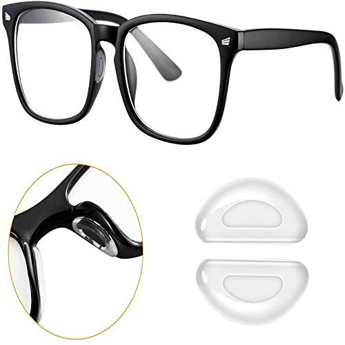 Voarge Pack Of 24 Adhesive Eye Glasses Nose Pads, D Shape Stick On Non-Slip Soft Silicone, Non-Slip Self-Adhesive Nose Pads, Glasses Pads, Silicone Ovals, 15 Mm - NewNest Australia