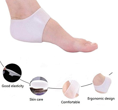 Silicone Heel Cushion 2 Pairs (4 pcs), Plantar Fasciitis Foot Sleeve, Comfortable Protective Heel Protector to Instantly Relieve Pain and Pressure, Protect Bone & Heel Spurs - NewNest Australia