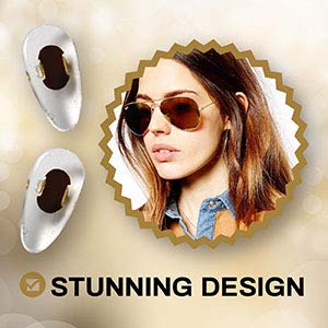 Premium Grade Soft Silicone Nose Pads Compatible with Ray Ban Aviator | Replacement Certain RB Aviator | Gold Colour | Inserts | 1 Pair | by Sports World Vision - NewNest Australia