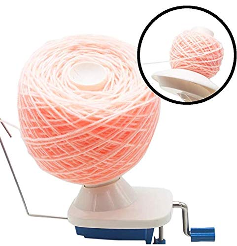 LAMXD Needlecraft Yarn Ball Winder Hand Operated,Capacity 4-Ounce,Blue,Portable Package,Easy to Set Up and Use,Sturdy with Metal Handle and Tabletop Clamp,Including 8 Sizes Crochet Hooks Set Blue - NewNest Australia