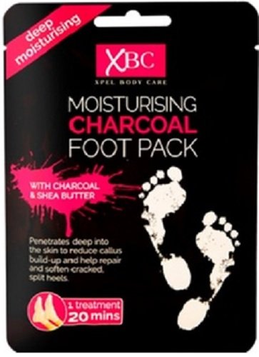 4 x XBC Moisturising Charcoal Foot Pack - Charcoal & Shea Butter - NewNest Australia