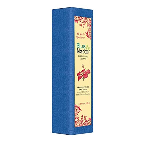 Blue Nectar Ayurvedic Hair Tonic & Spray Serum for Hair Thinning,Hair Styling, Hair Fall & Healthy Scalp with Almond, Rosemary and 8 Ayurvedic Herbs | Best Hair Growth Serum (100 ml,3.4 fl oz) - NewNest Australia