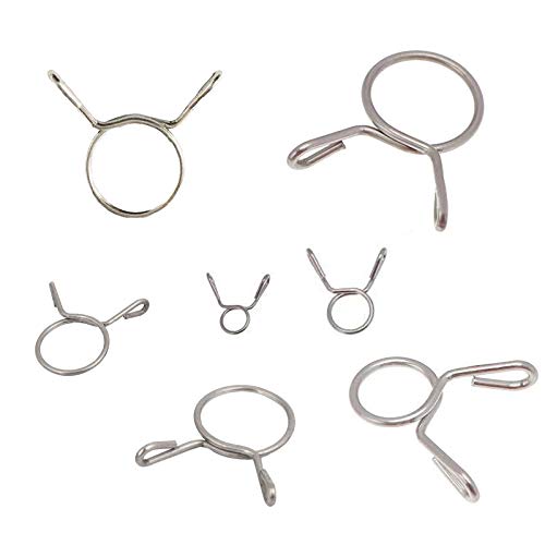 200Pcs 304 Stainless Steel Hose Tubing Spring Clips Quick Fitting Hose Water Pipe Tubing Spring Clamps Assortment Kit 7 Sizes - NewNest Australia