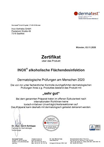 INOX® alcoholic surface disinfectant 2 x 5L - highly effective surface disinfection with alcohol - ideal disinfectant for all smooth surfaces 5 l (pack of 2) - NewNest Australia