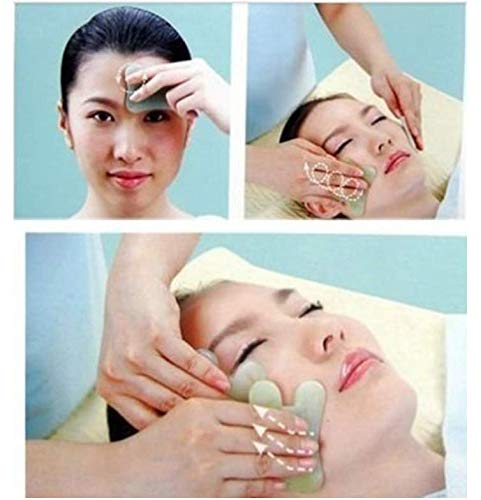 DNHCLL Gua sha Board Natural Jade Gua Sha Scraping Massage Tools, Stone Guasha Board for Face and Body Caring, SPA Acupuncture - NewNest Australia