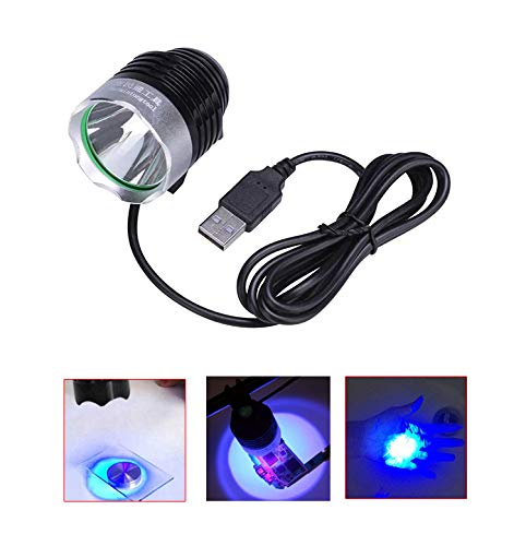 5V 8W USB Powered 395nm UV Flashlight Torch Ultra Violet LED for UV Glue Curing, Pet Urine Stain Detector, Resin Cure 3D Print Cellphone repair tool - NewNest Australia