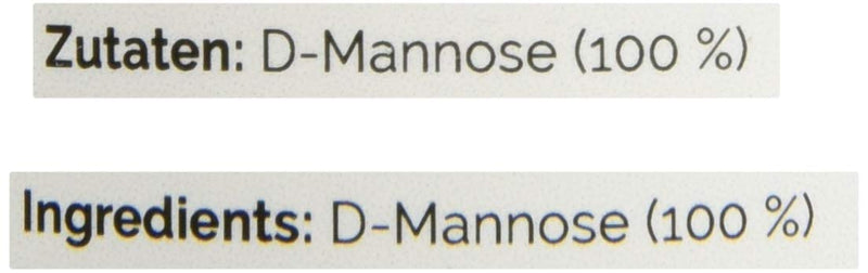 Vita 1 D Mannose Powder, Dietary Treatment Against Cystitis And Urinary Tract Infections, 100 G Content, 2 Months Stock, 100% Vegan, Pure, Natural, Made In Germany - NewNest Australia