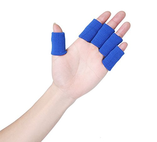 CTKcom 10PCS Stretchy Finger Protector Sleeve, Support Arthritis Sports Aid Blue - NewNest Australia