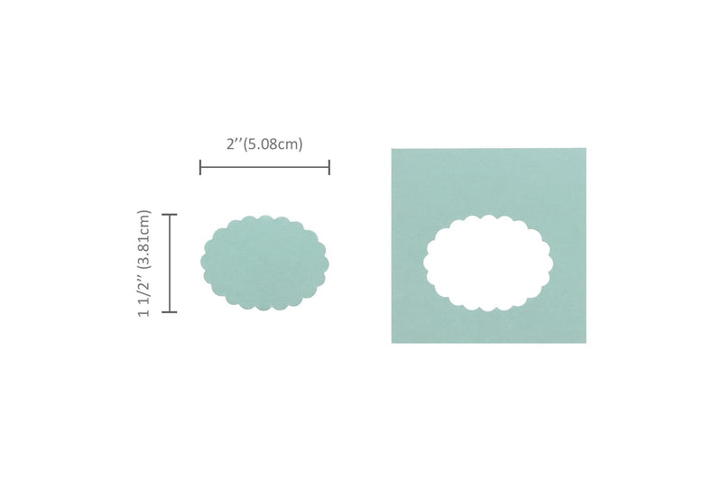 Bira Craft 2 inch Scalloped Ellipse Lever Action Craft Punch for Paper Crafting Scrapbooking - NewNest Australia