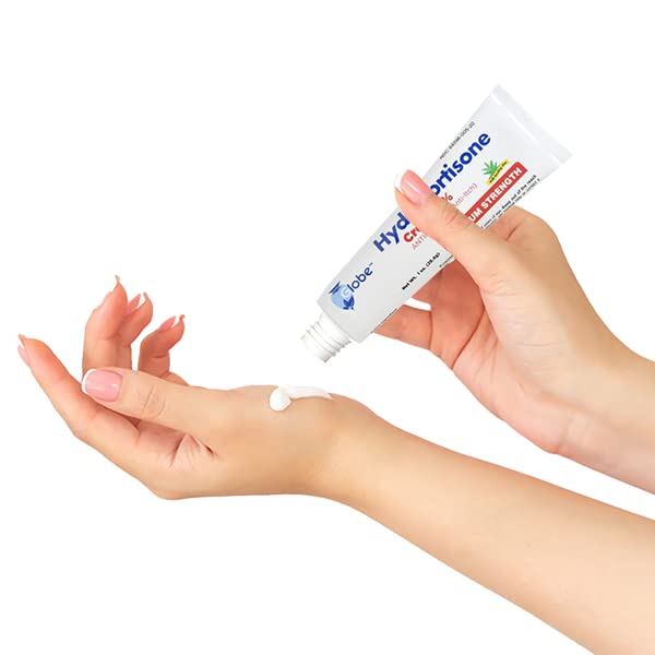Globe Hydrocortisone Maximum Strength Cream 1% w/ Aloe, | Anti-Itch Cream for Redness, Swelling, Itching, Rash & Dermatitis, Bug/Mosquito Bites, Eczema, Hemorrhoids & More | (4-Pack) - NewNest Australia