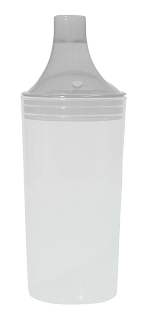 Drinking/Feeding Cup with 2 Spouts and Straw Holes. Small/Narrow Spout allows for drinking Liquids, Larger/Wider Spout for more Solid or Blended Food. Easy to hold and use. Reduces risk of Spillage. - NewNest Australia
