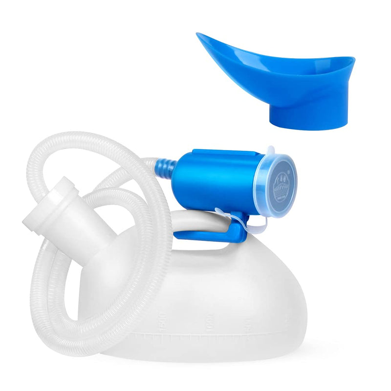 OOCOME Urine Bottle Portable Female Urinal Pee Bottle, Leak Proof Urinal Bottles Urine Funnel and Bottle Female Portable Potty Bed Pan for Adults Elderly Car Travel Camping - NewNest Australia
