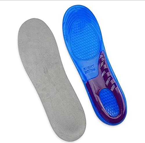 Unisex Orthotic Silicone Gel Shoes Insoles Shock Absorbing Full Length Pair of Boots & Sports Shoe Massaging Feet Shoe Inserts Comfortable Show Inserts (L (UK 9-12)) L (UK 9-12) - NewNest Australia