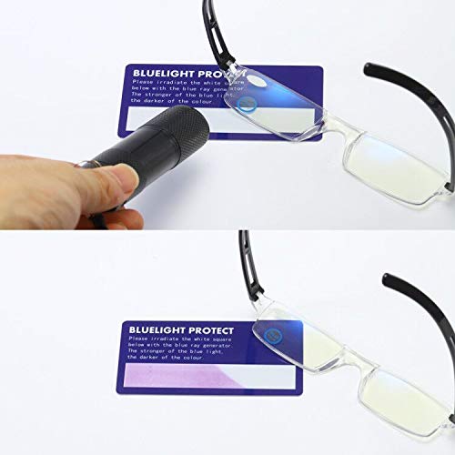 KoKoBin frameless reading glasses visual aid with blue light filter, anti blue light reading aid for men and women (black, +1.5) black +1.5 diopters - NewNest Australia