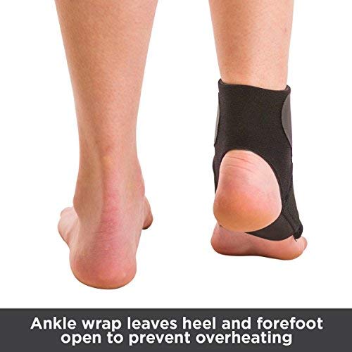 BraceAbility Neoprene Water-Resistant Ankle Brace | Compression Foot Wrap for Swimming, Running, Surfing, Diving, Exercise, Athletic Support & Protection, Sprains, Tendonitis and PTTD Pain (S/M) Small/Medium (Pack of 1) - NewNest Australia