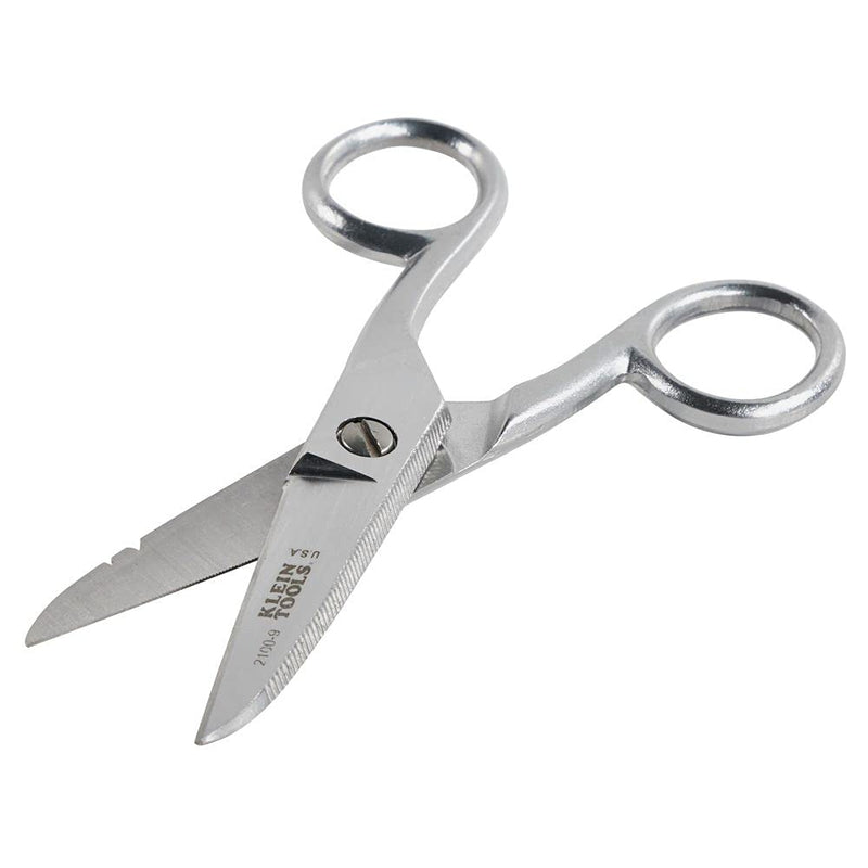Klein Tools 2100-9 Stainless Steel Electrician's Scissors with Stripping Notches, 5-1/4-Inch - NewNest Australia