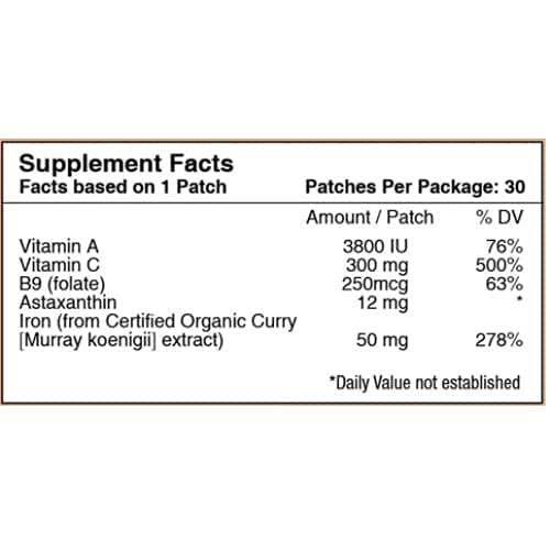 Patch Aid Iron Plus - 30 Daily Topical Patches. 100% Natural & Vegan. Allergy & Filler Free. High Absorption and More bioavailable. Suitable for Sensitive stomachs & bariatric. - NewNest Australia