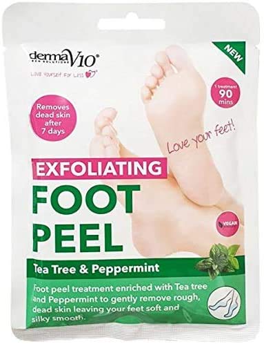 Derma V10 Exfoliating Foot Peel Tea Tree & Peppermint Removes Dead Skin After 7 Days 4 Treatments - NewNest Australia